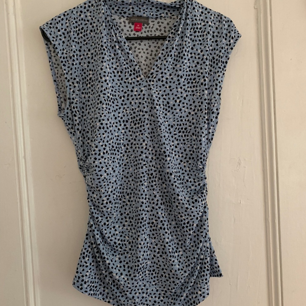 Vince Camuto baby blue w/ white and black spackles